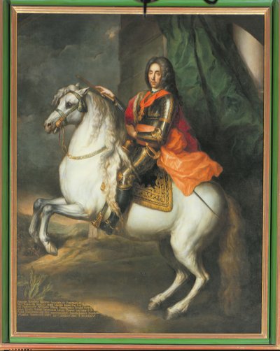 Ritratto equestre del principe Eugenio di Savoia (1663-1736) da Johann Gottfried Auerbach